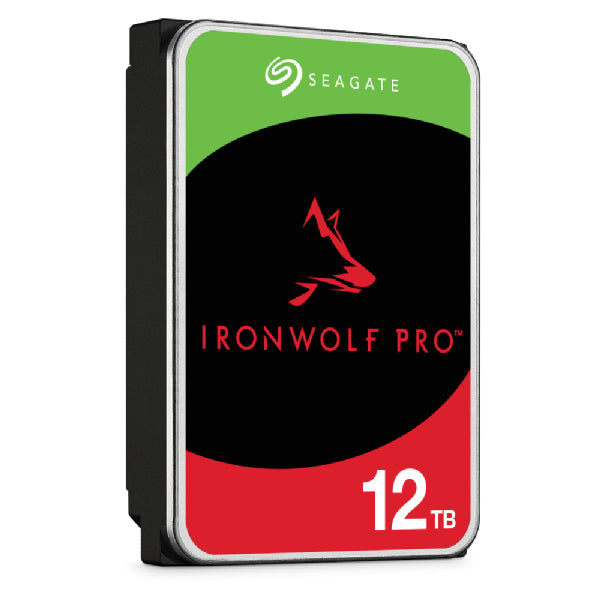 SEAGATE Ironwolf PRO Enterprise NAS HDD 12To 7200rpm 6Gb/s SATA 256Mo cache 8.9cm 3.5p 24x7 for NAS & RAID Rackmount Systeme BLK