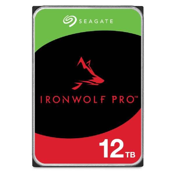 SEAGATE Ironwolf PRO Enterprise NAS HDD 12To 7200rpm 6Gb/s SATA 256Mo cache 8.9cm 3.5p 24x7 for NAS & RAID Rackmount Systeme BLK
