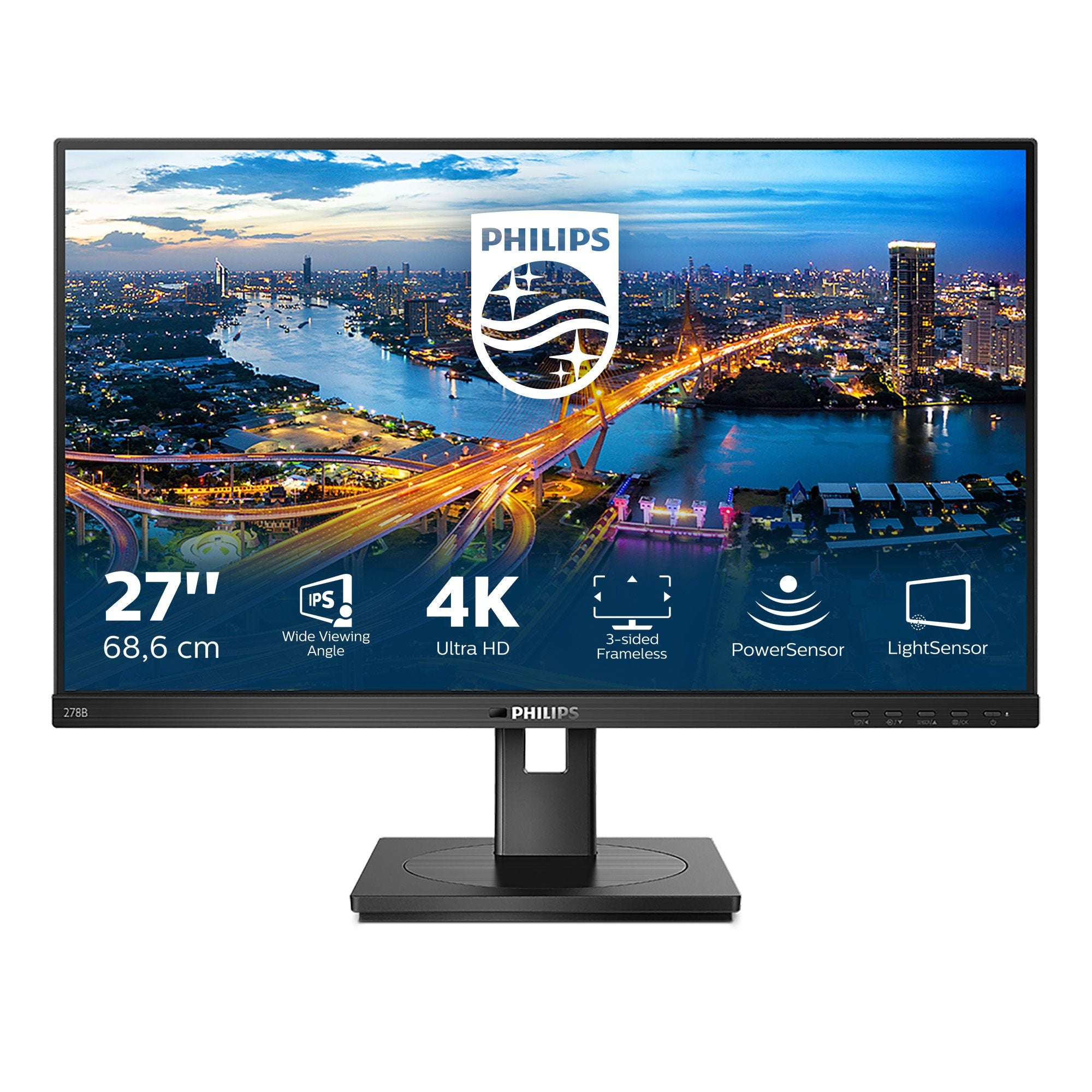 PHILIPS 278B1/00 68.6cm 27p LCD-Monitor PowerSensor VGA DVI-D DisplayPort HDMI USB