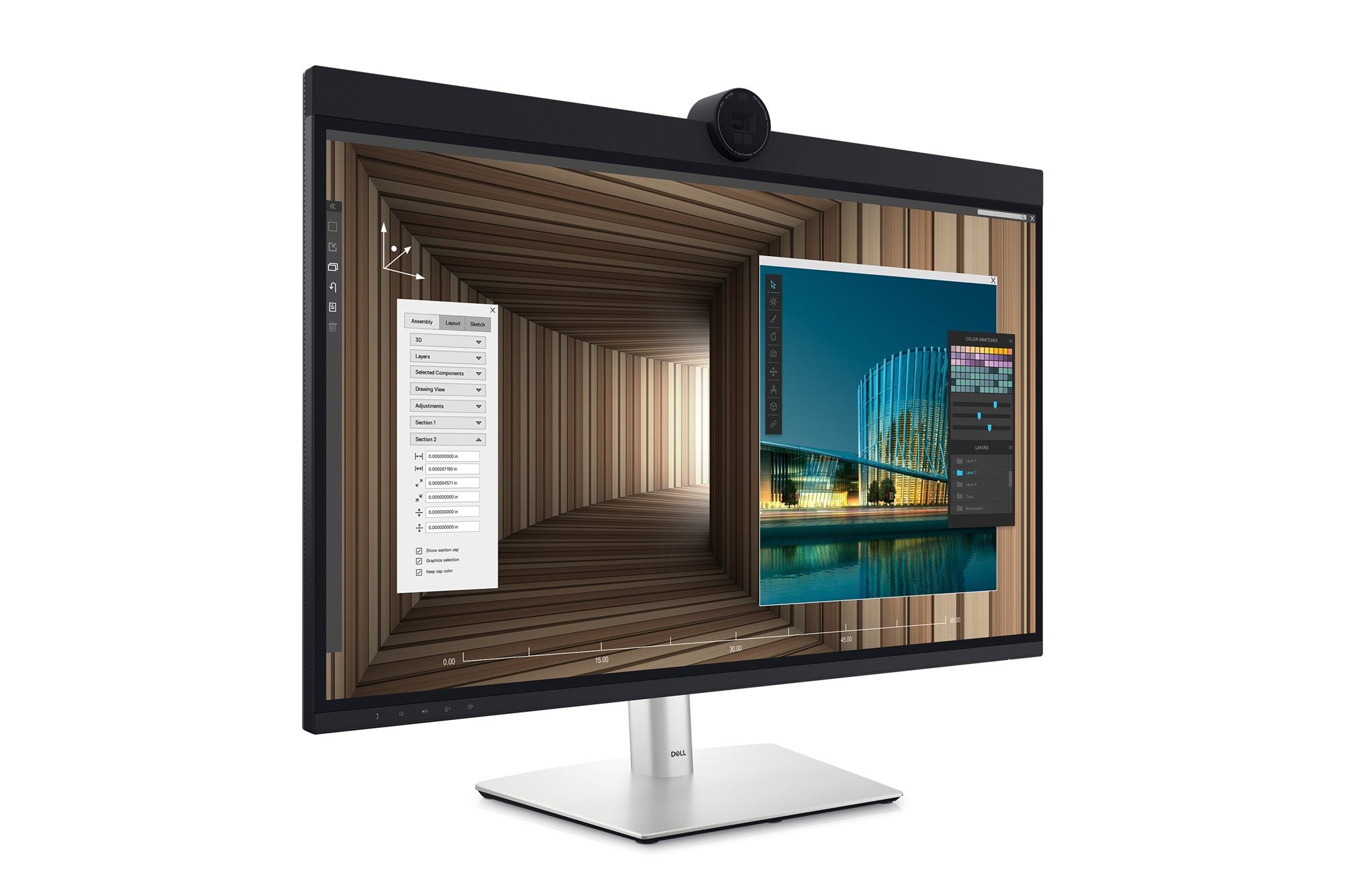 "DELL UltraSharp U3224KBA LED display 80 cm (31.5"") 6144 x 3456 pixels 6K Ultra HD LCD Noir, Argent"