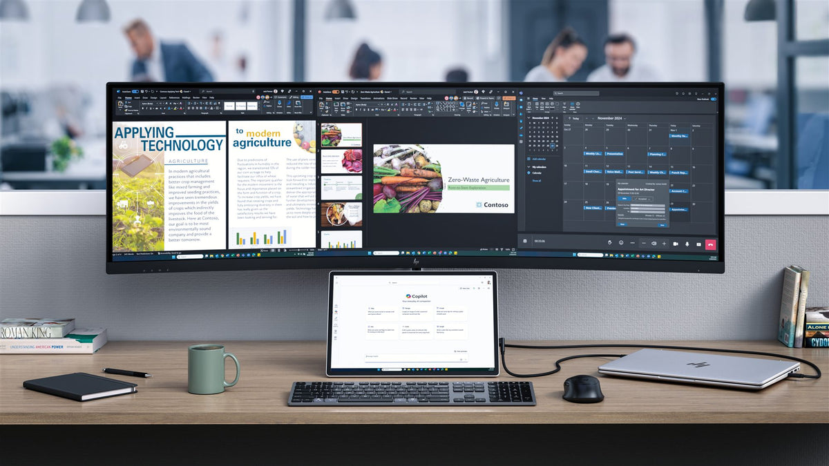 HP Series 5 Pro 14p WQXGA 2560 x 1600 Portable Monitor/Flat IPS with Edge-lit/2 USB Type-C up to 65W USB Power Delivery 3/3/0