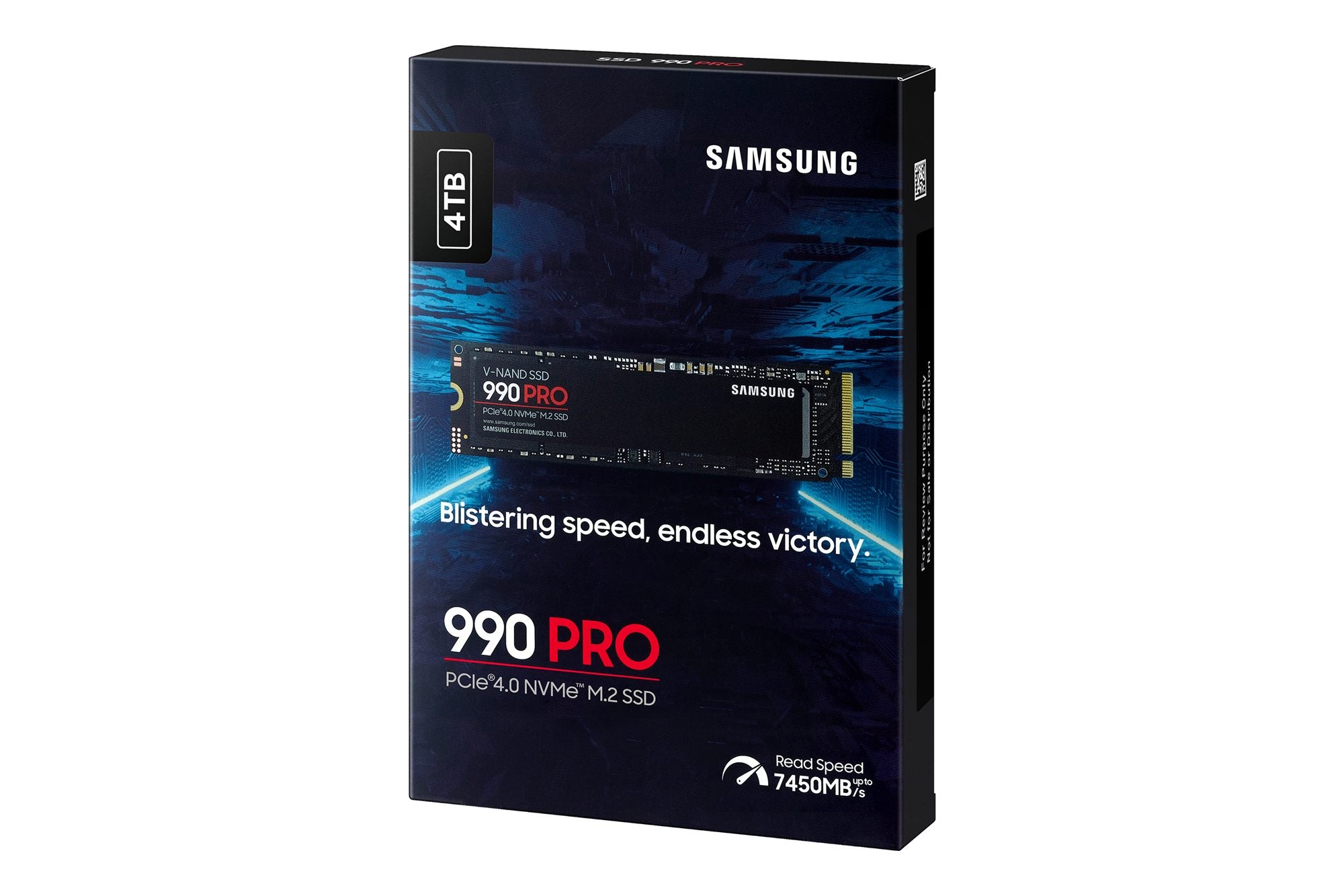 Samsung MZ-V9P4T0BW 4 To 990 PRO M2 SSD 7450 Mo/s Lecture 6900 Mo/s Écriture