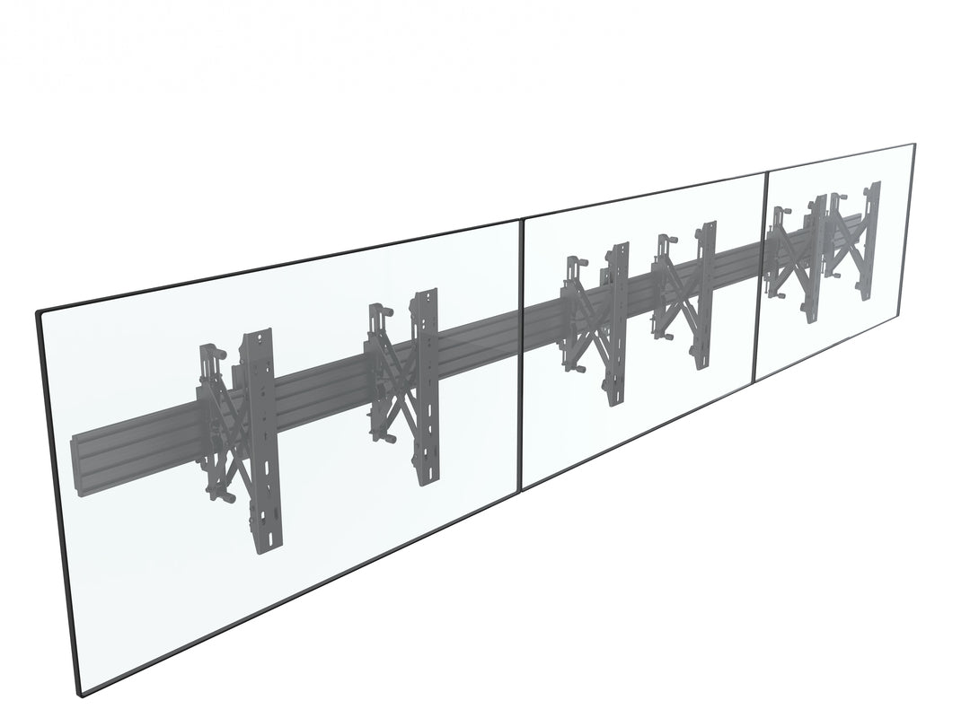 Fixation push in pop out MBW3U MULTIBRACKETS Noir pour moniteur 101,6cm 40" 165,1cm 65" Capacité 30 kg VESA 100 x100 600x400 mm