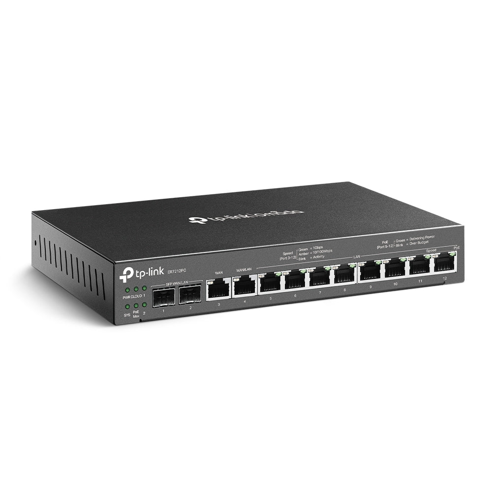ER7212PC Routeur Omada VPN 4 ports WAN/SFP 8 ports Gigabit PoE