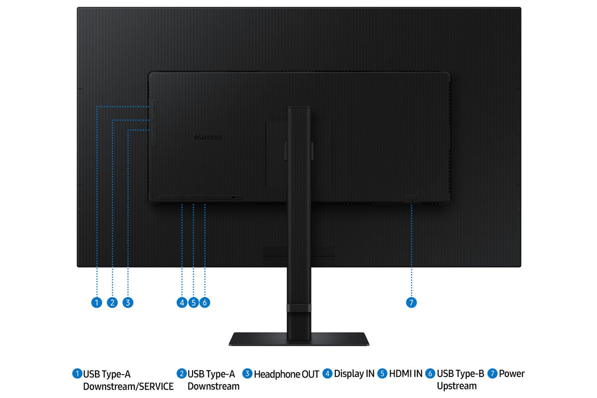 SAMSUNG ViewFinity S37D800E 37p 16:9 3840x2160 VA 5ms 350nits 60Hz HDR10 sRGB 100 HAS/Swivel/Tilt HDMI/DP USB3 Hub VESA 100 HDMI