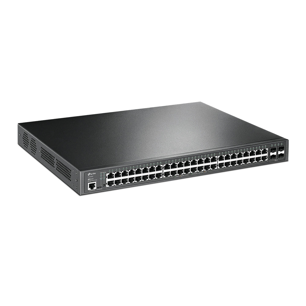 TP-Link JetStream TL-SG3452P commutateur réseau Géré L2/L3 Gigabit Ethernet (10/100/1000) Connexion Ethernet, supportant l'alimentation via ce port (PoE) 1U Noi