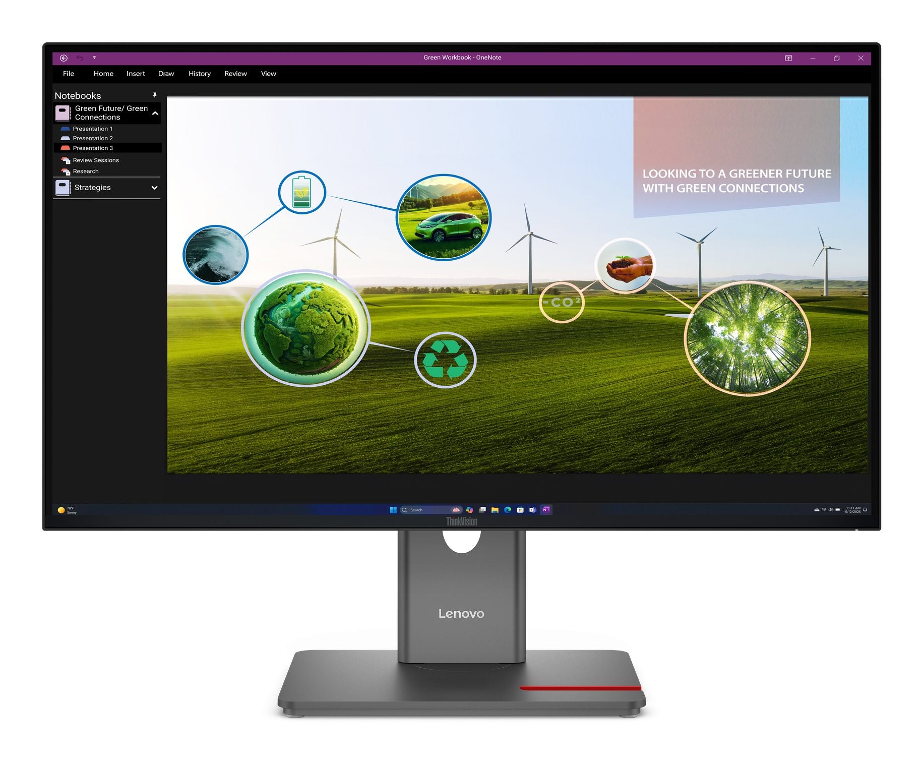 LENOVO ThinkVision P27Q-40 LED Écran 27p 2560x1440 QHD 120Hz IPS 350cd/m2 1500:1 DisplayHDR 10 4ms HDMI DisplayPort DaisyChain