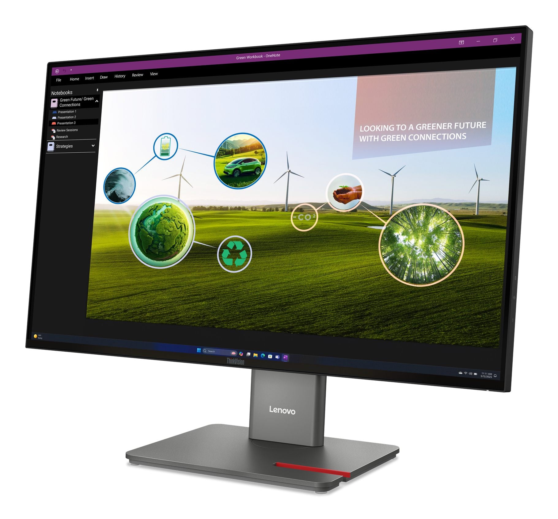 LENOVO ThinkVision P27Q-40 LED Écran 27p 2560x1440 QHD 120Hz IPS 350cd/m2 1500:1 DisplayHDR 10 4ms HDMI DisplayPort DaisyChain