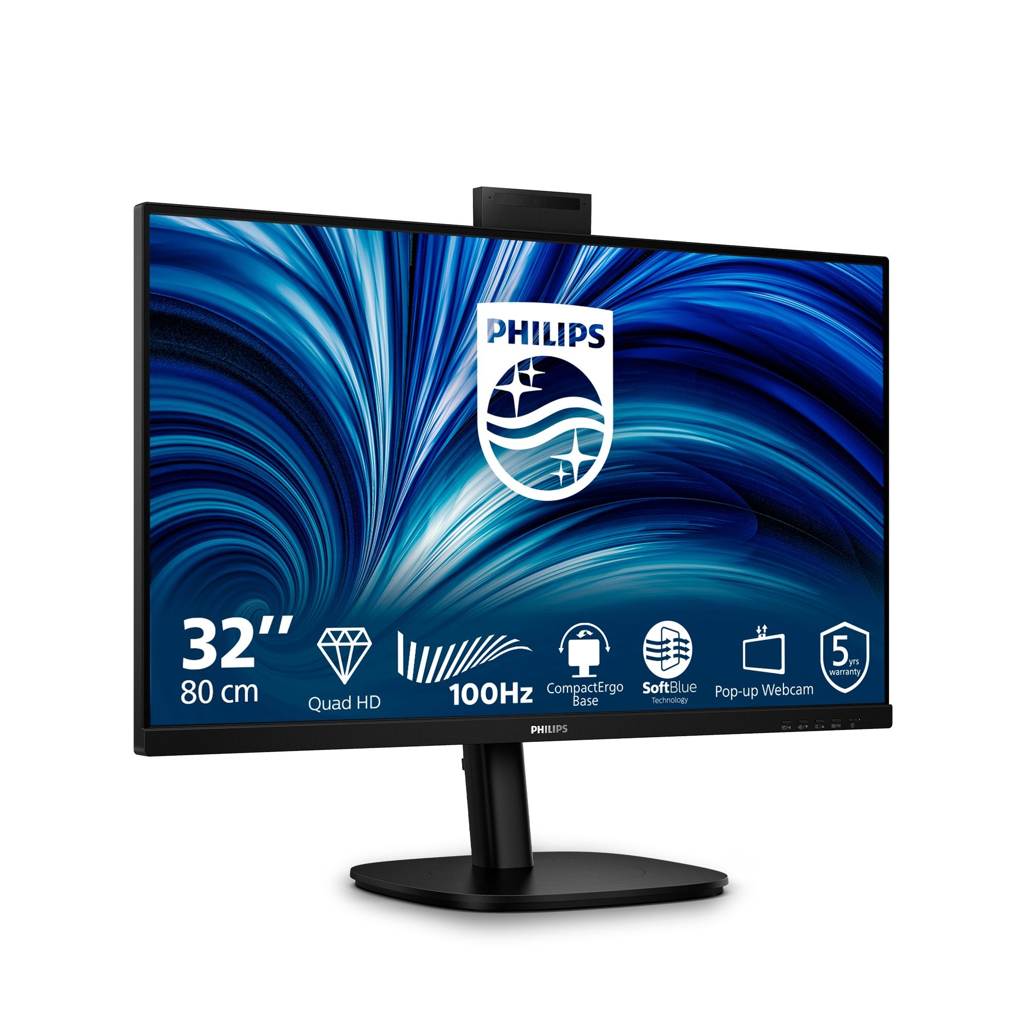 PHILIPS 32B2U3601H/00 31.5p QHD 16:9 IPS 100Hz HAS 180mm HDMI 2.0 DP 1.4 USB-C