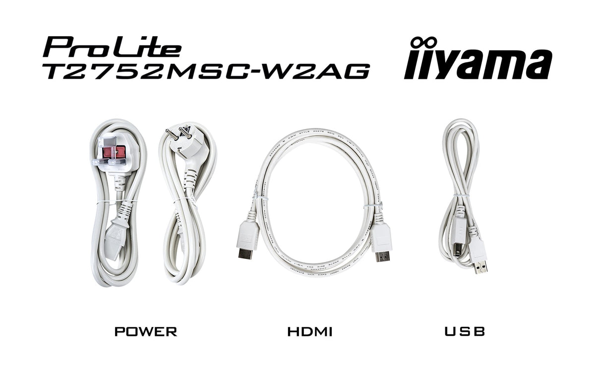 "iiyama ProLite T2752MSC-W1AG écran plat de PC 68,6 cm (27"") 1920 x 1080 pixels Full HD LCD Écran tactile Blanc"