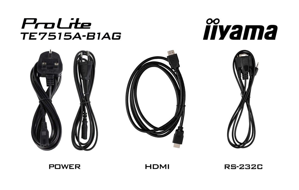 iiyama TE7515A-B1AG 75 pouces IFP élégant iiWare21E 3840x2160 UHD IPS Android 14 16/128 Go 2xHDMI DP 2xUSB-C VESA 800x400