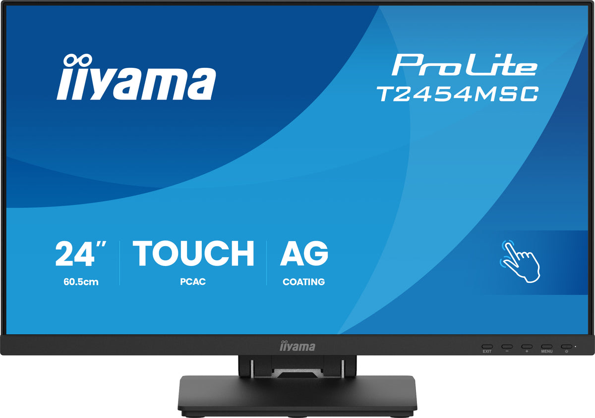 "iiyama T2454MSC-B3AG 24"" InCell PCAP 10P Tactile Anti-reflet 25% Haze 1920x1080 IPS-panel Bords fins Haut-parleurs DisplayPort"