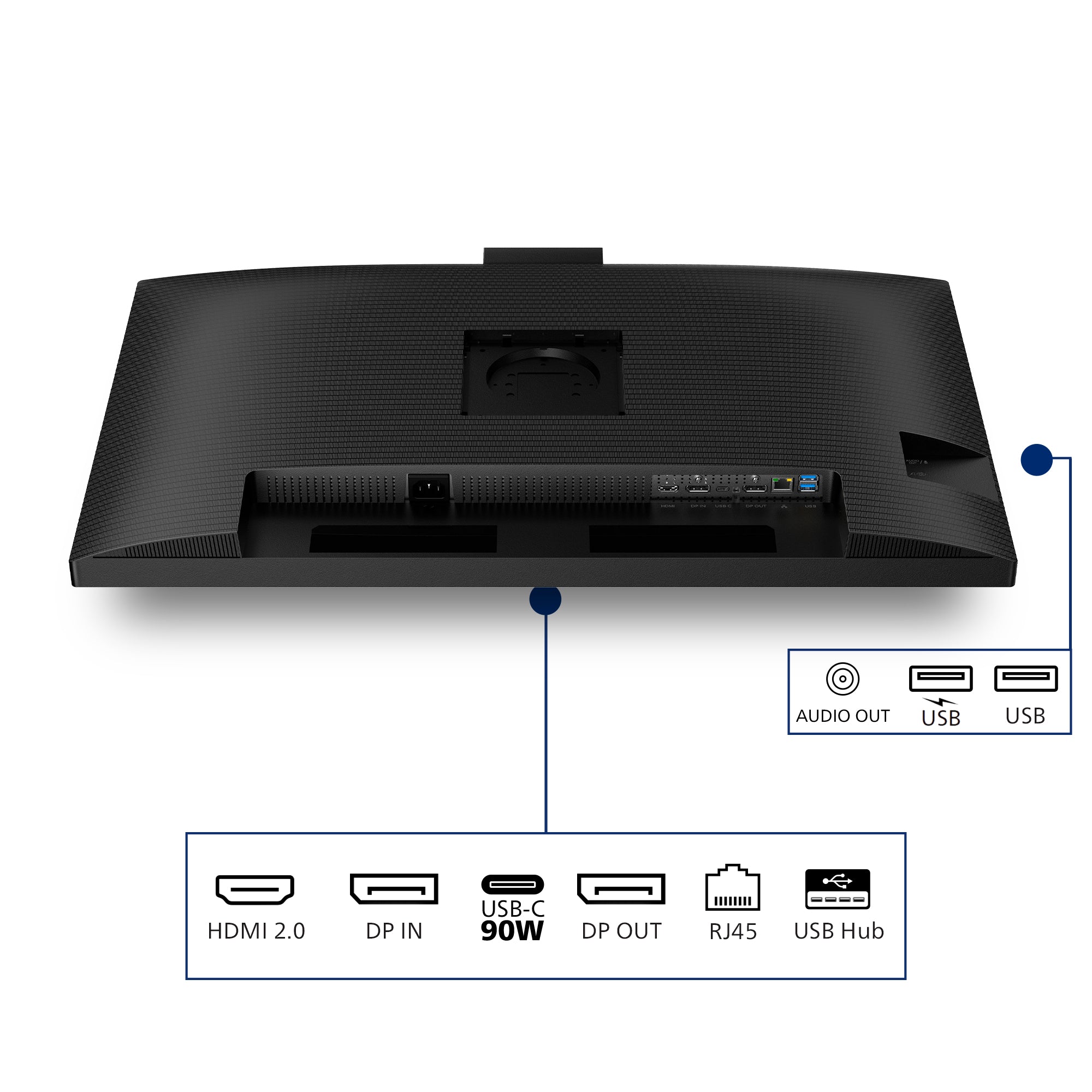 PHILIPS 32B2U3601H/00 31.5p QHD 16:9 IPS 100Hz HAS 180mm HDMI 2.0 DP 1.4 USB-C