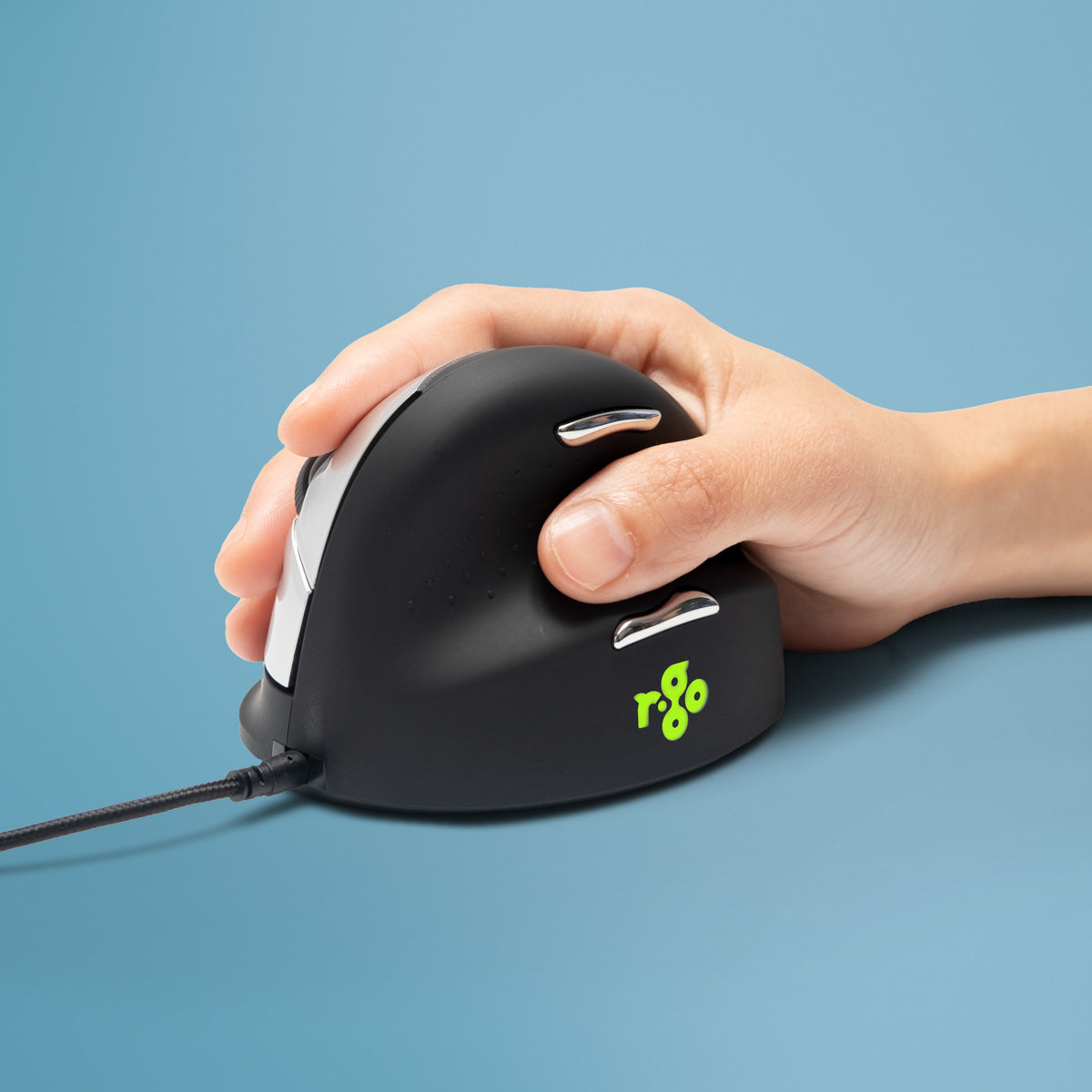 R-GO TOOL Souris ergonomique HE Break, droiter, filaire, M noire