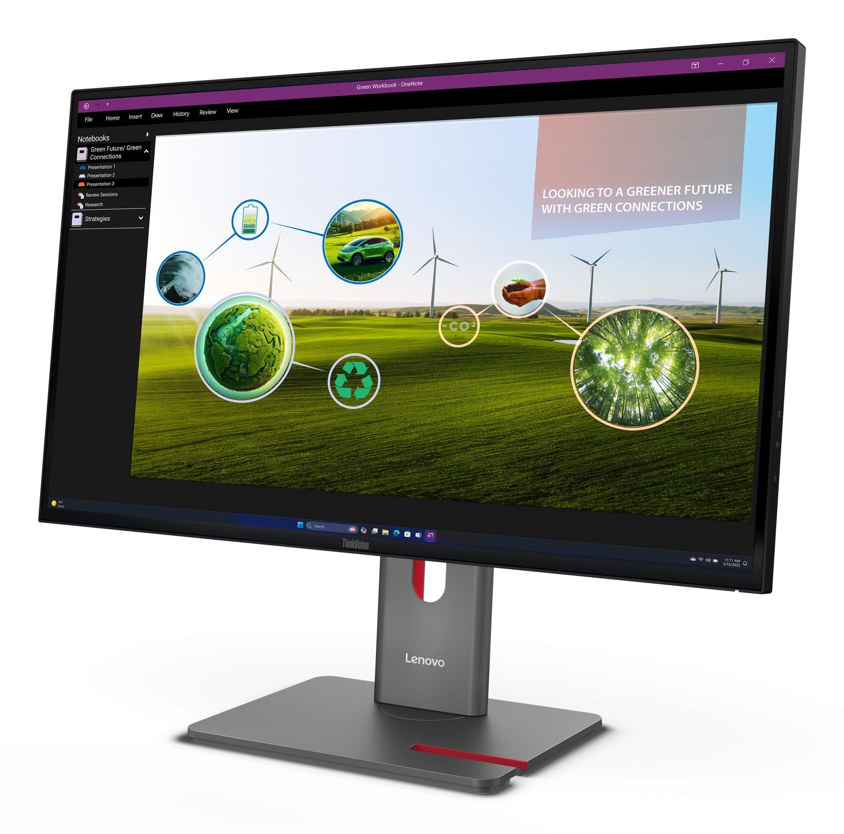 LENOVO ThinkVision P27Q-40 LED Écran 27p 2560x1440 QHD 120Hz IPS 350cd/m2 1500:1 DisplayHDR 10 4ms HDMI DisplayPort DaisyChain