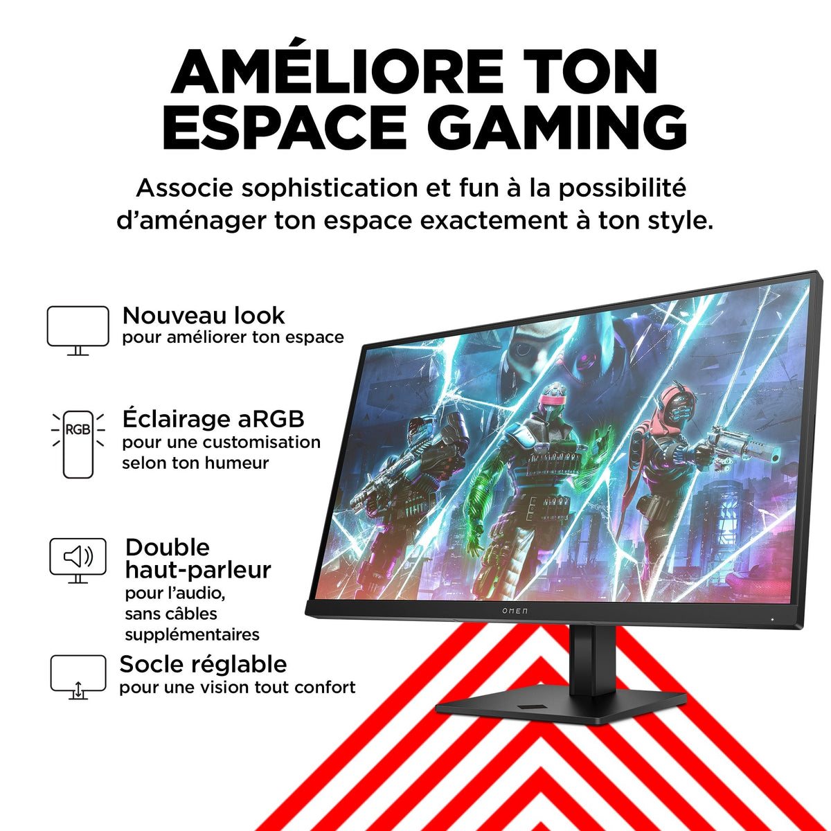 "OMEN by HP 27 inch FHD 240Hz Gaming Monitor - OMEN 27s écran plat de PC 68,6 cm (27"") 1920 x 1080 pixels Full HD LCD Noir"