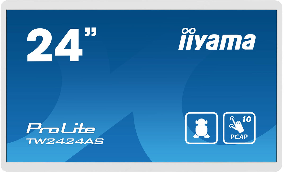 "iiyama TW2424AS-W1 Écran d'affichage dynamique Écran plat de signalisation numérique 60,5 cm (23.8"") Wifi 350 cd/m2 4K Ultra HD Noir Écran tactile Intégré dans "