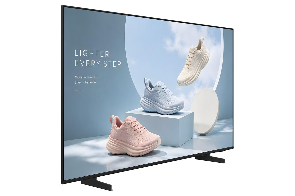 SAMSUNG BE65HX-H 65p Non-tactile UHD 4K 3840x2160 16:9 300nit 16/7 Tuner Biz TV App Tizen 8.0 HP 2x10W 3 ans