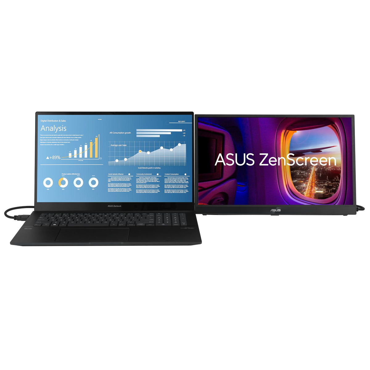 ASUS ZenScreen MB17AHG 17.3p IPS WLED 1920x1080 144Hz 300cd/m2 5ms HDMI USB Type-C