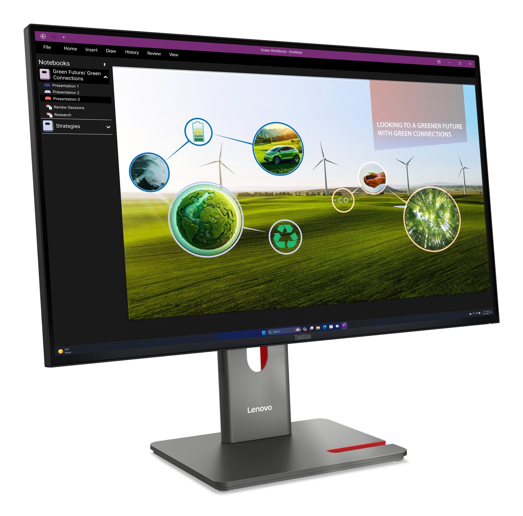 LENOVO ThinkVision P27Q-40 LED Écran 27p 2560x1440 QHD 120Hz IPS 350cd/m2 1500:1 DisplayHDR 10 4ms HDMI DisplayPort DaisyChain