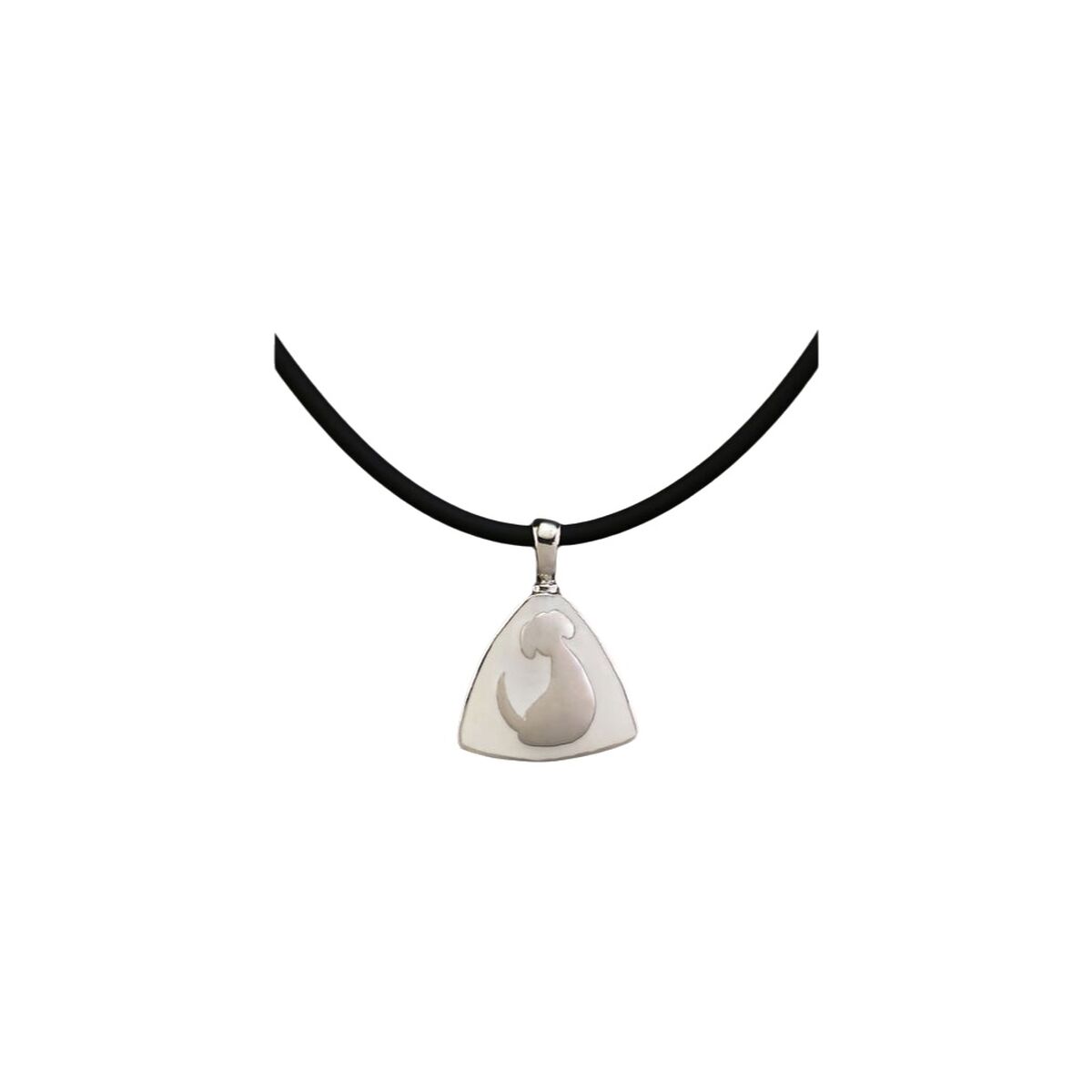 Pendentif Femme Pet Zen 15 X 16 MM Argenté