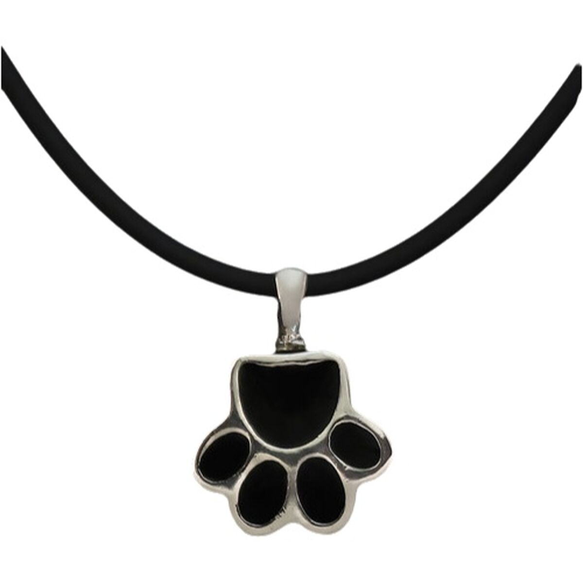 Pendentif Femme Pet Zen 15 X 17 MM Noir Argenté
