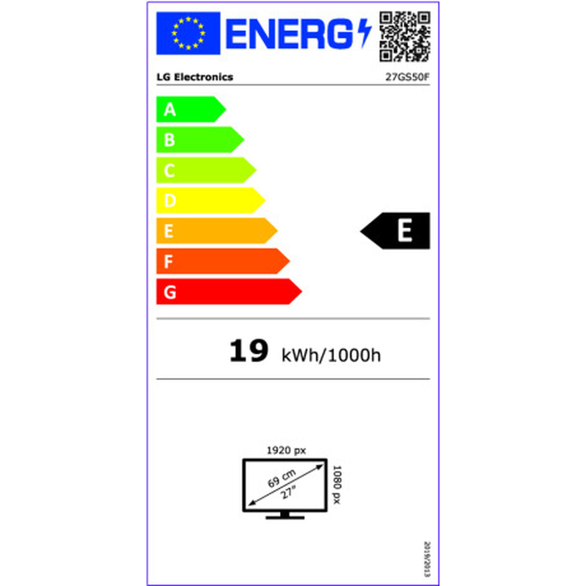Monitor Gaming LG 27GS50F-B 27" Full HD