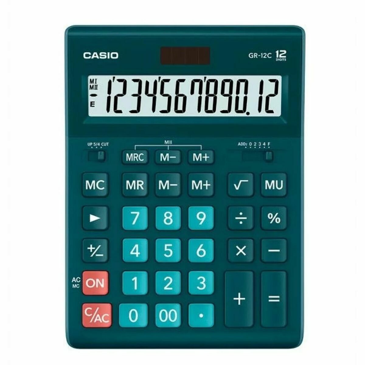 Calculatrice Casio GR-12C-DG Noir Vert Plastique