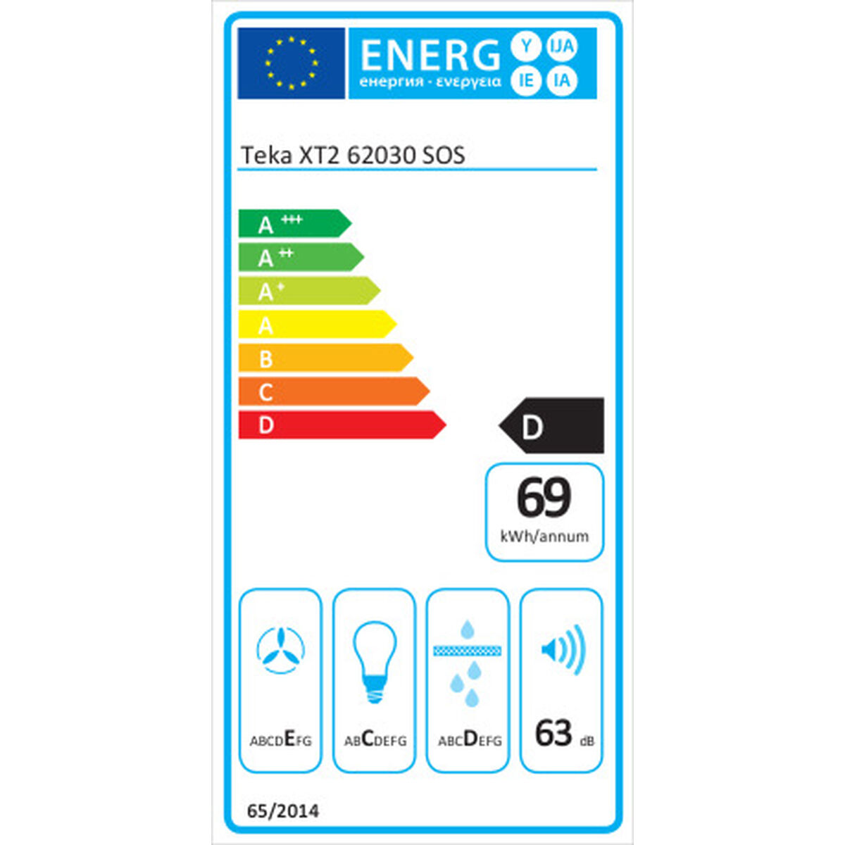 Hotte standard Teka XT2 62030 60 cm 105 m3/h