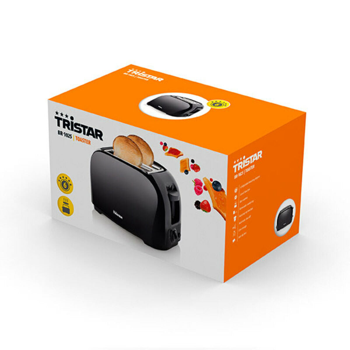 Grille-pain Tristar BR-1025 Tostadora Noir 800 W