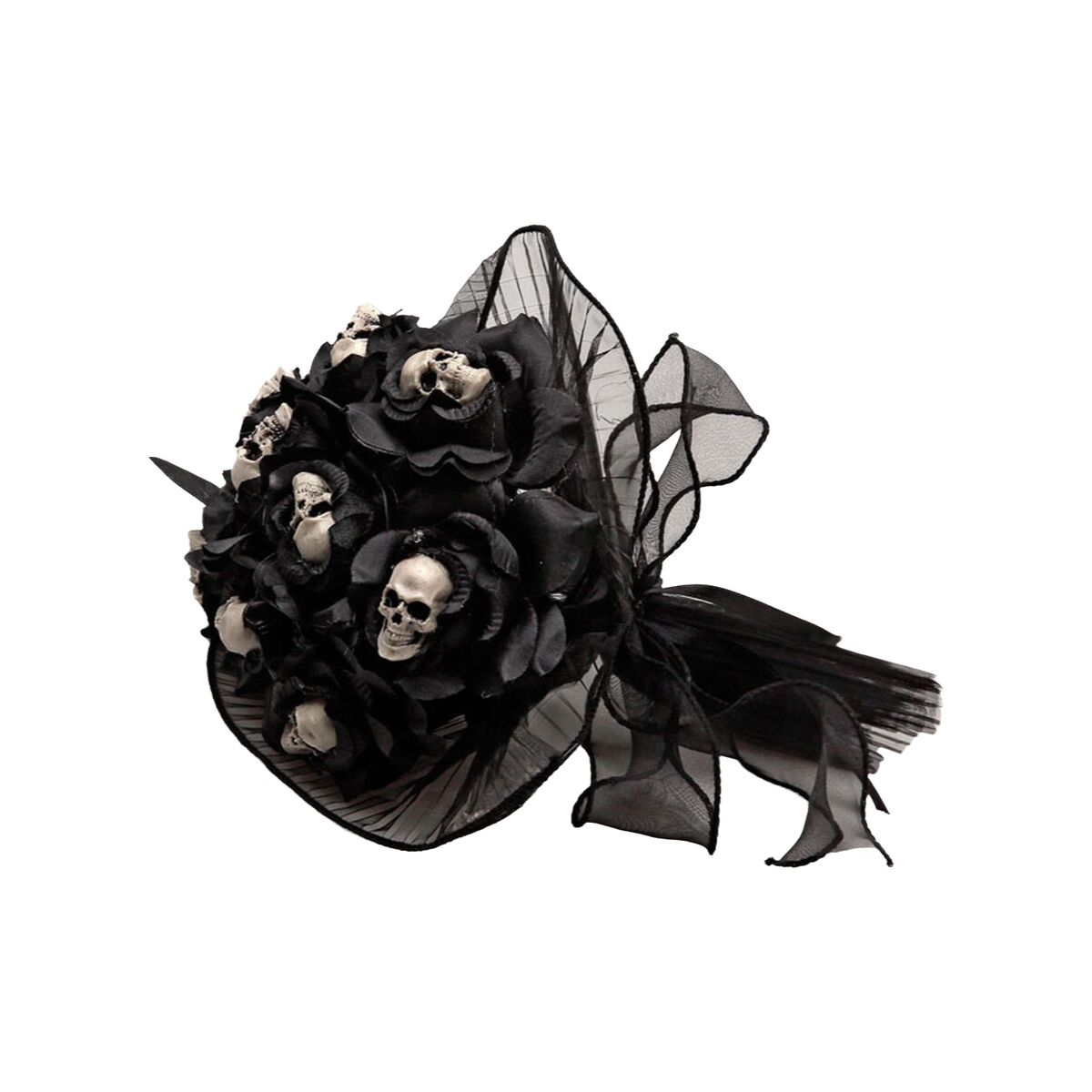 Décoration d'Halloween 22 x 22 x 25 cm Noir Crânes