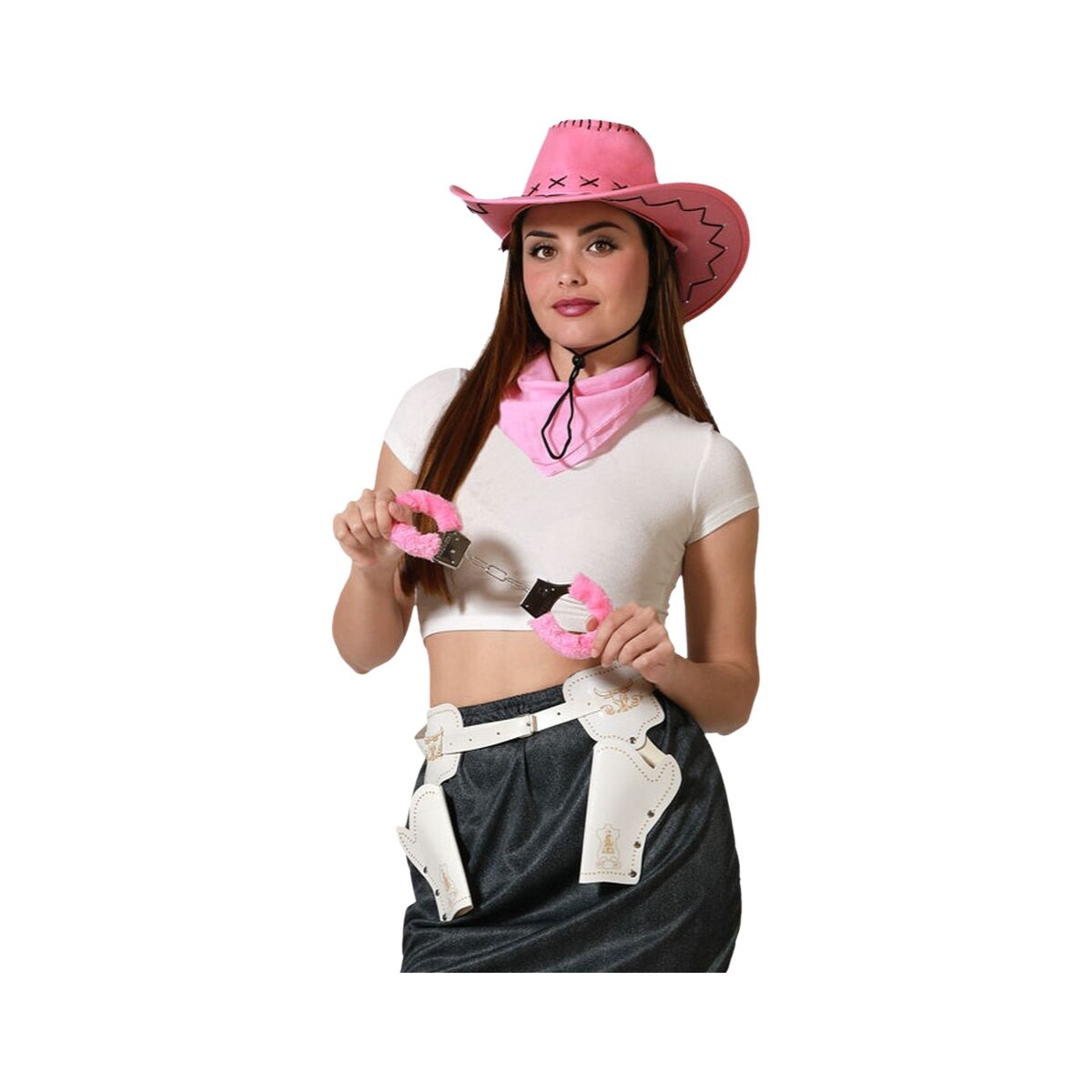 Déguisement pour Adultes Cowgirl Cow-boy Taille unique (4 Unités)