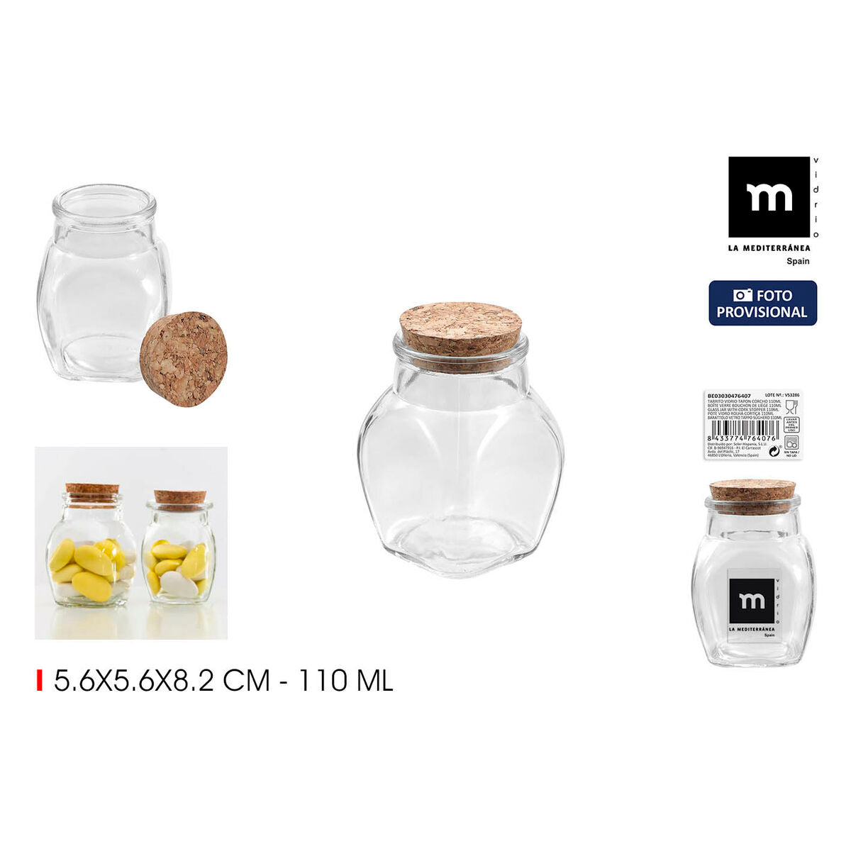 Pot en verre La Mediterránea (36 Unités)