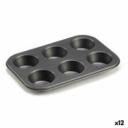 Moule pour four Kinvara Gris foncé 18,7 x 3,5 x 26,5 cm (6 Pièces) (12 Unités)