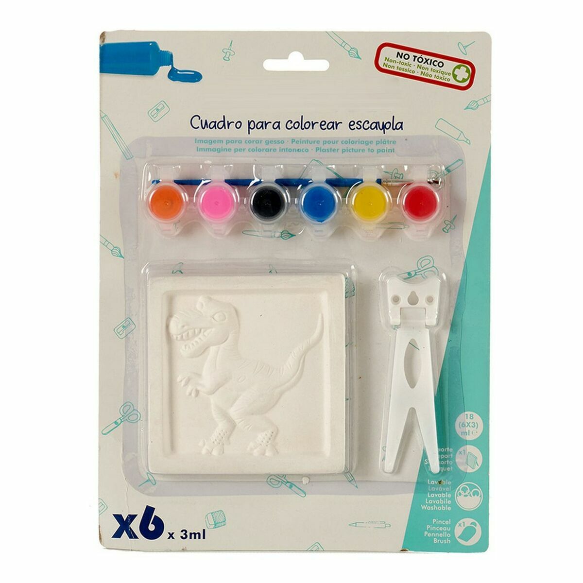 Jeu Peinture et Couleur Pincello 2 x 29 x 22 cm Cadre (24 Unités)