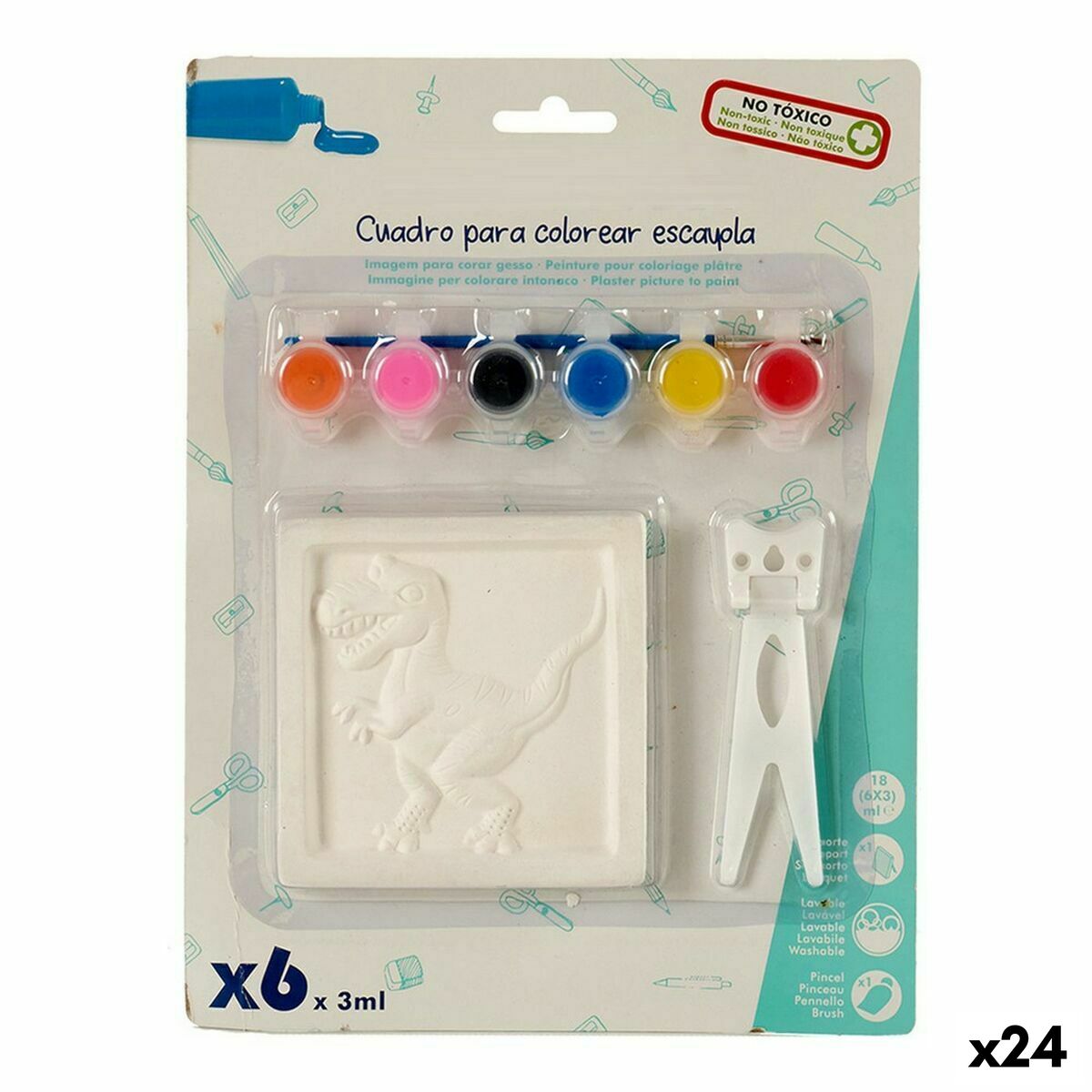 Jeu Peinture et Couleur Pincello 2 x 29 x 22 cm Cadre (24 Unités)