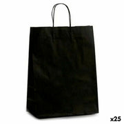 Sac en papier Pincello Noir 12 x 52 x 32 cm (25 Unités)