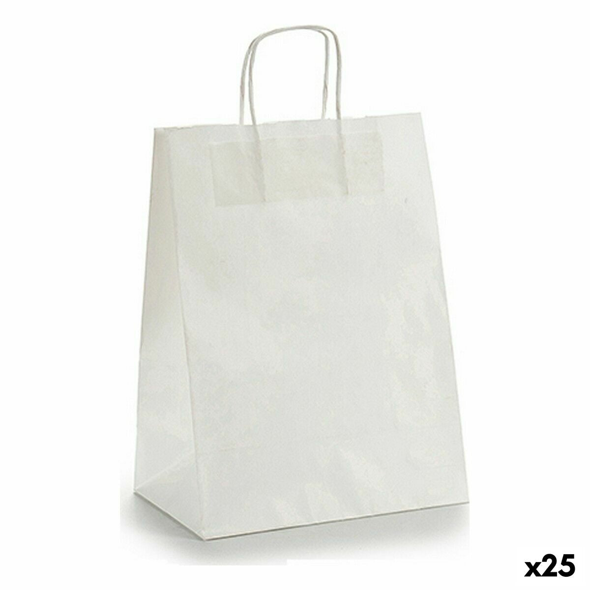 Sac en papier Pincello Blanc 24 x 12 x 40 cm 24 x 40 x 0,2 cm (25 Unités)