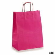 Sac en papier Pincello Rose 24 x 12 x 40 cm 24 x 40 x 0,2 cm (25 Unités)