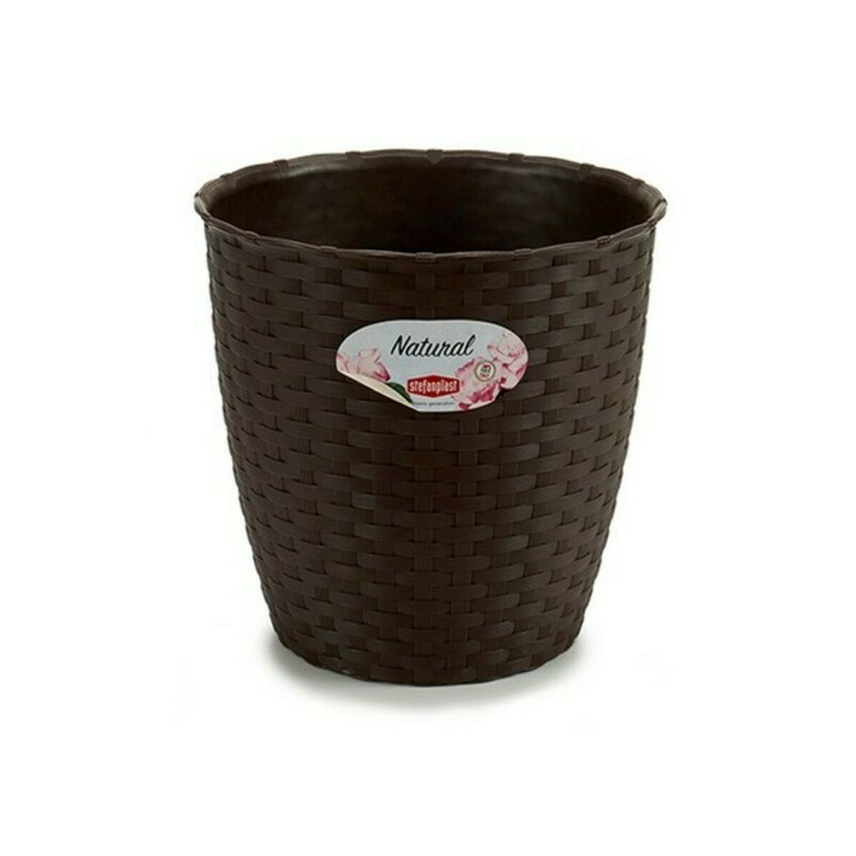 Pot Stefanplast Chocolat Plastique 19 x 17,5 x 19 cm (12 Unités)