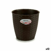 Pot Stefanplast Chocolat Plastique 19 x 17,5 x 19 cm (12 Unités)