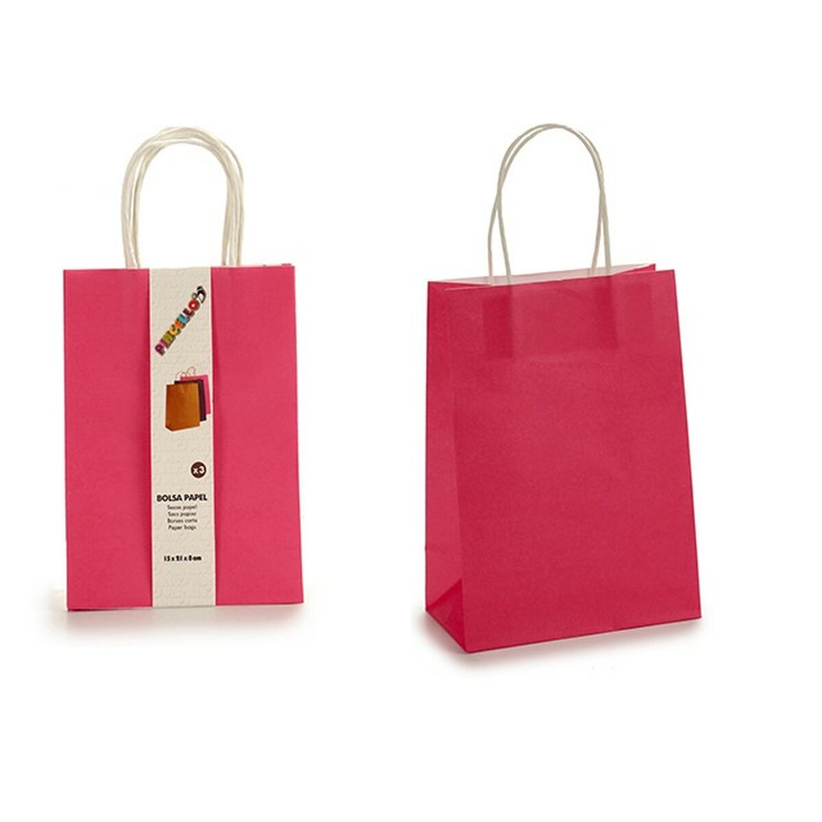 Ensemble de Sacs Pincello AR1607117 Rose 8 x 31 x 15 cm Papier (12 Unités)