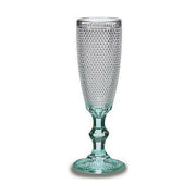 Coupe de champagne Vivalto Transparent Turquoise verre 185 ml Points (6 Unités)
