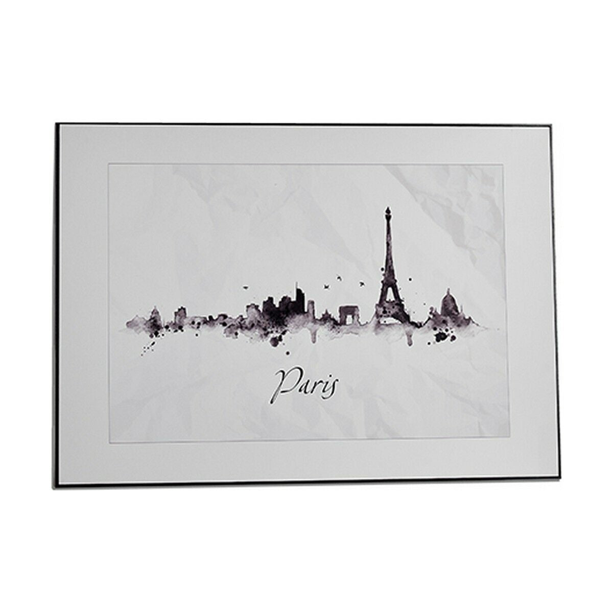 Cadre Gift Decor Blanc Noir Contre-plaqué Ville 81,5 x 3 x 121 cm (3 Unités)
