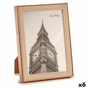 Cadre photo Gift Decor Marron Cuivre verre polypropylène (6 Unités)