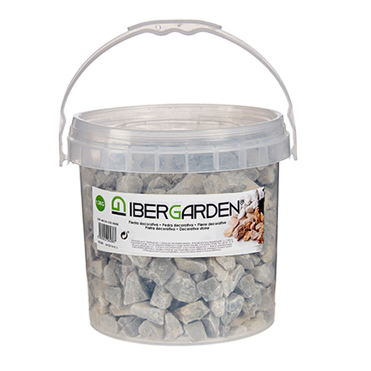 Pierres Décoratives Ibergarden Gris clair 3 Kg (4 Unités)