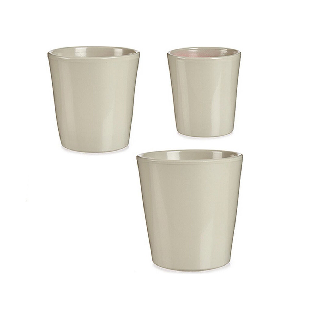 Set de pots Ibergarden Gris Argile 16,5 x 16 x 16,5 cm (6 Unités)