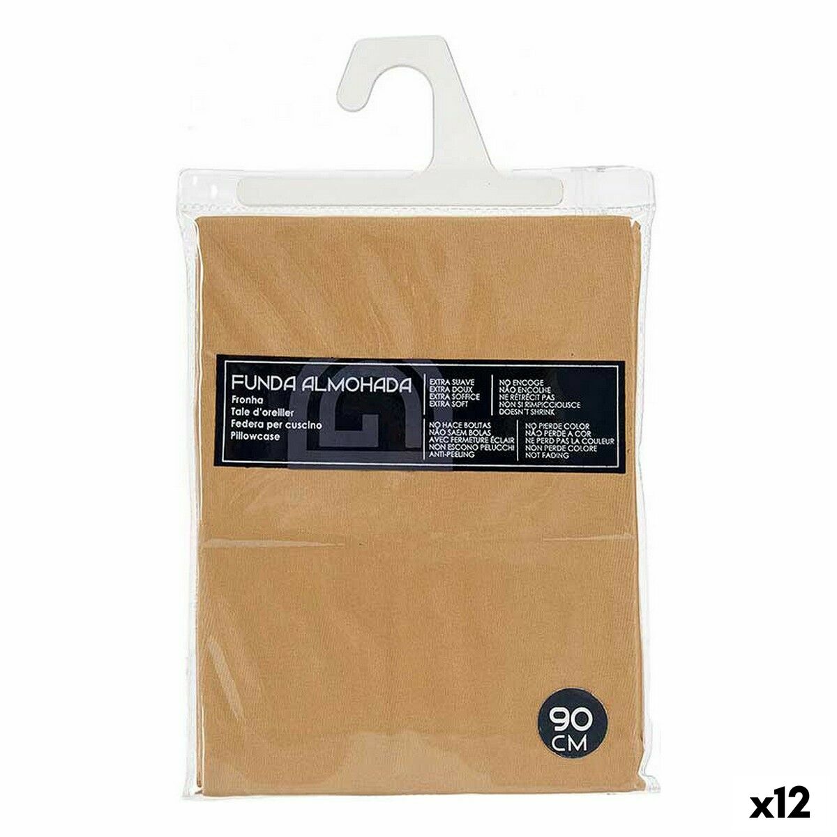 Taie d'oreiller Gift Decor Beige 45 x 0,3 x 90 cm (12 Unités)
