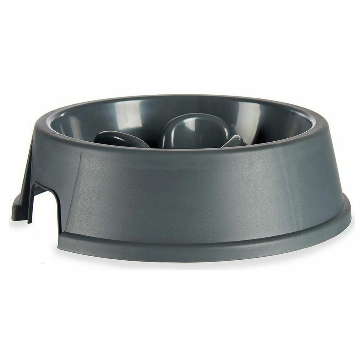Gamelle à Alimentation Lente pour Animaux de Compagnie Mascow Anthracite Plastique 27 x 7,5 x 27 cm (12 Unités)