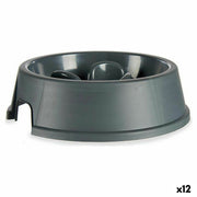 Gamelle à Alimentation Lente pour Animaux de Compagnie Mascow Anthracite Plastique 27 x 7,5 x 27 cm (12 Unités)